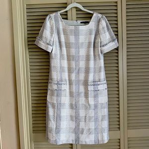 Brooks Brothers Cream/White/Silver Dress